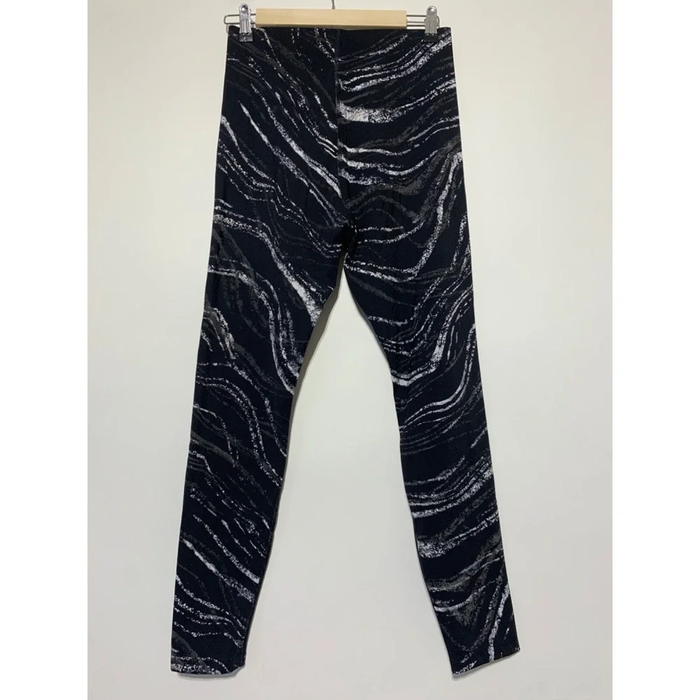 Victoria's Secret Pink Active Women Size M Black Marble Leggings